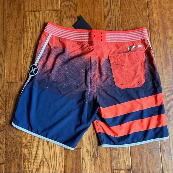 Hurley Men’s Phantom Hyperweave Boardshorts Orange & Navy Size 36 - Picture 8 of 11